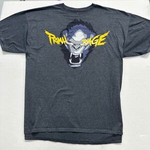 Overwatch Mens 2XL T-Shirt‎ Charcoal Winston Primal Rage Loot Crate Exclusive